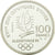 Moneta, Francja, Slalom skiers, 100 Francs, 1990, BE, MS(65-70), Srebro, KM:984
