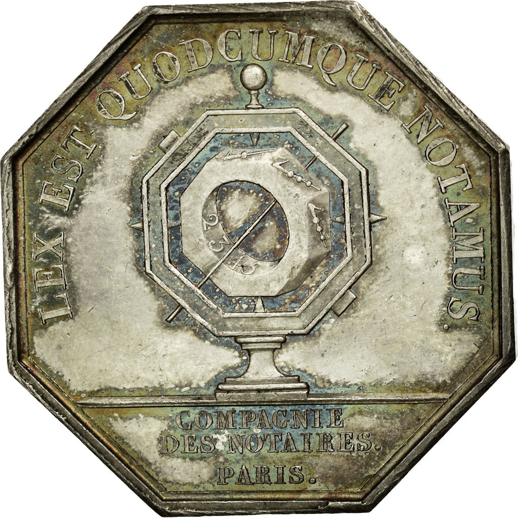 France, Token, Notary, AU(55-58), Silver, Lerouge:316a