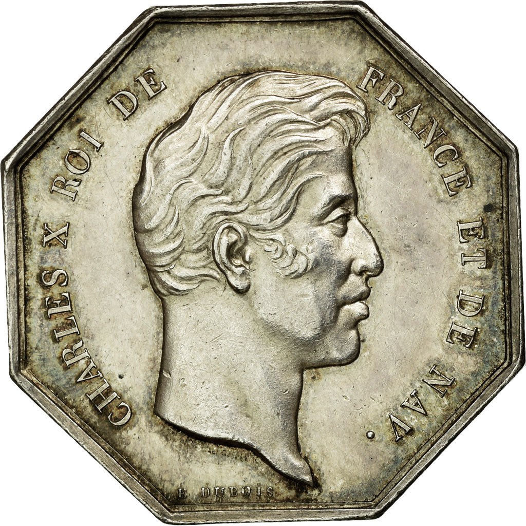 France, Token, Notary, AU(50-53), Silver, Lerouge:243