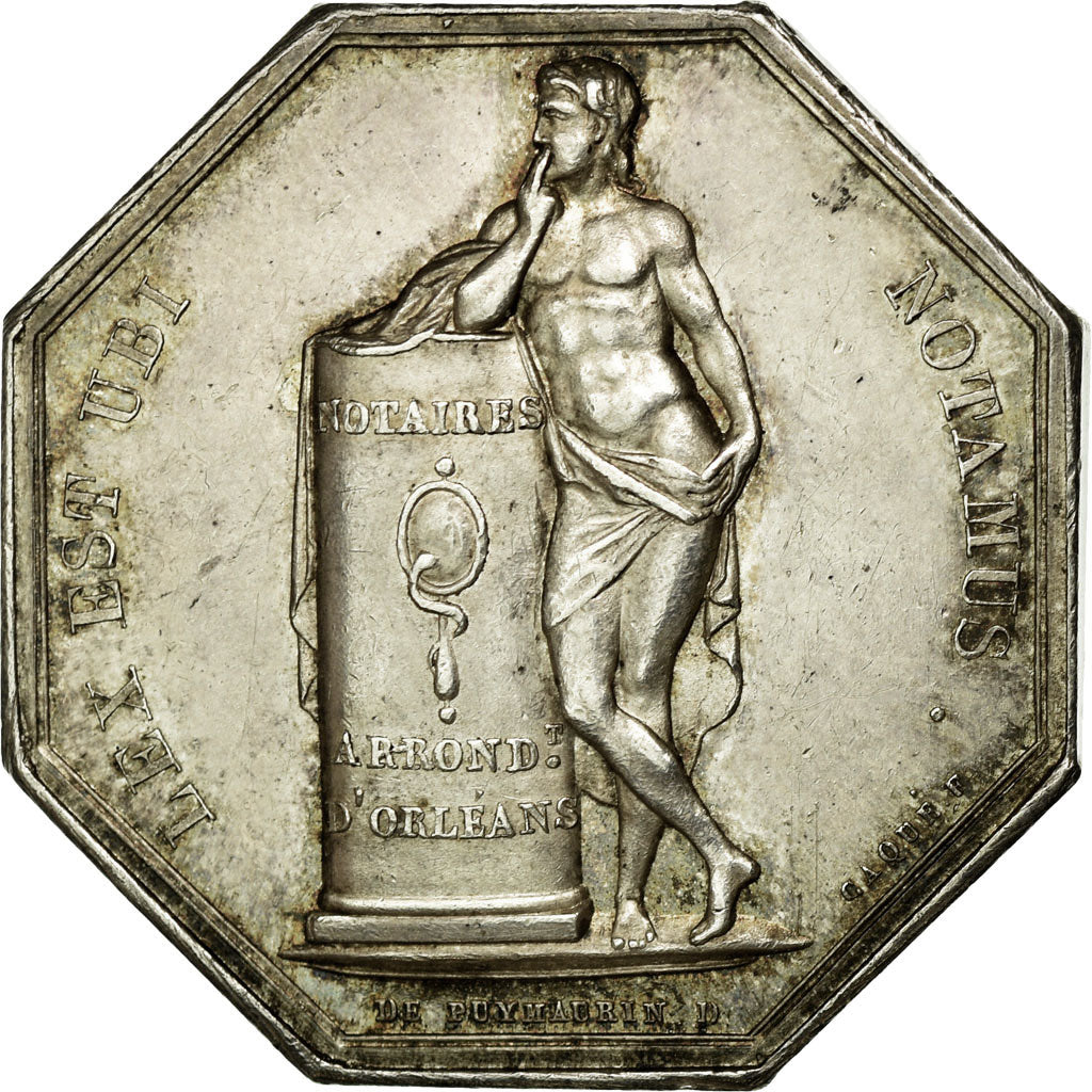 France, Token, Notary, AU(50-53), Silver, Lerouge:243
