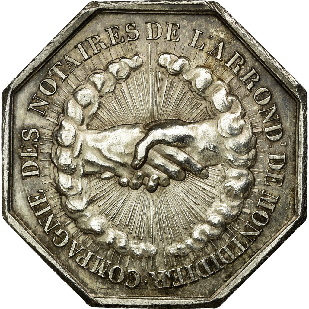 France, Token, Notary, AU(50-53), Silver, Lerouge:201
