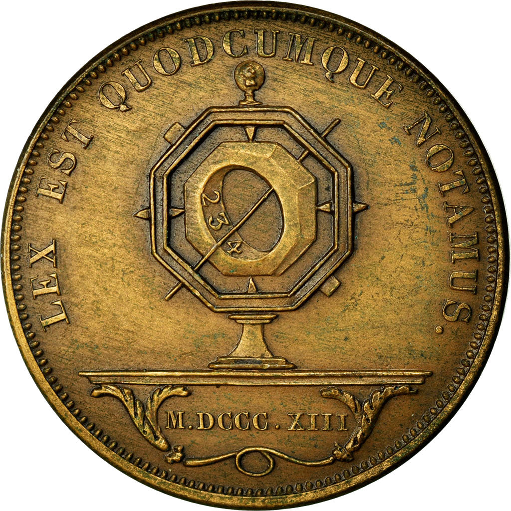 Francja, Token, Notariusz, 1886, AU(55-58), Bronze, Lerouge:368e