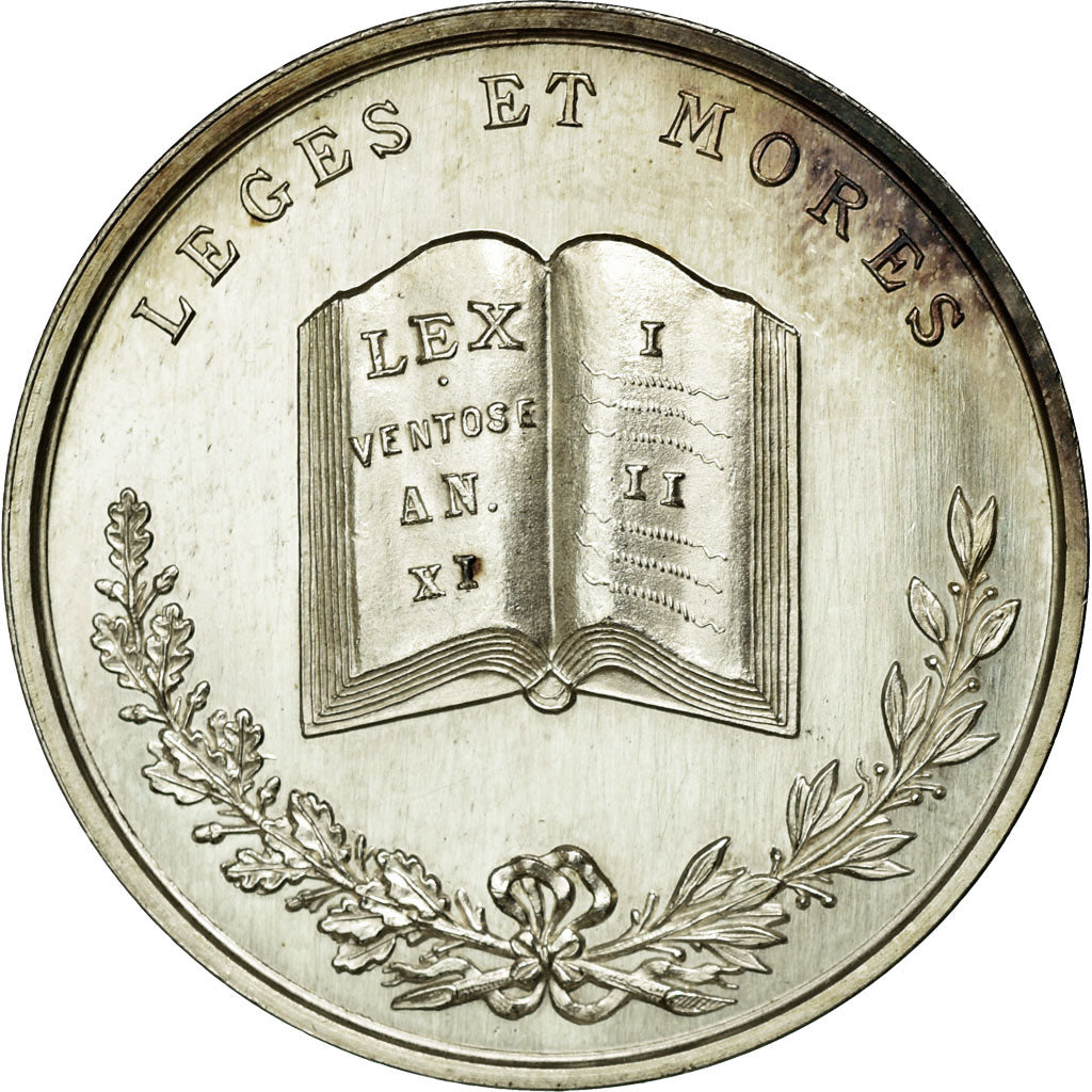 France, Token, Notary, MS(63), Silver, Lerouge:402