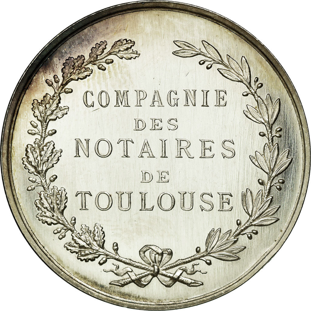 France, Token, Notary, MS(63), Silver, Lerouge:402