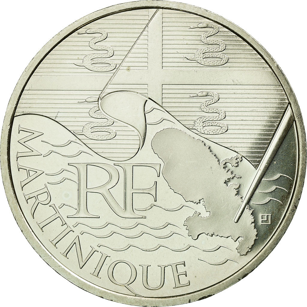 Frankreich, 10 Euro, Martinique, 2010, UNZ, Silber, KM:1662