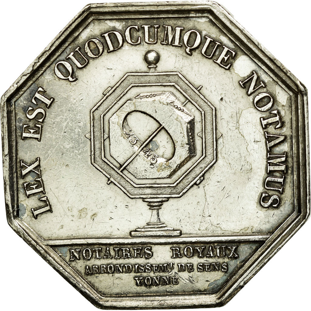 France, Token, Notary, AU(55-58), Silver, Lerouge:389