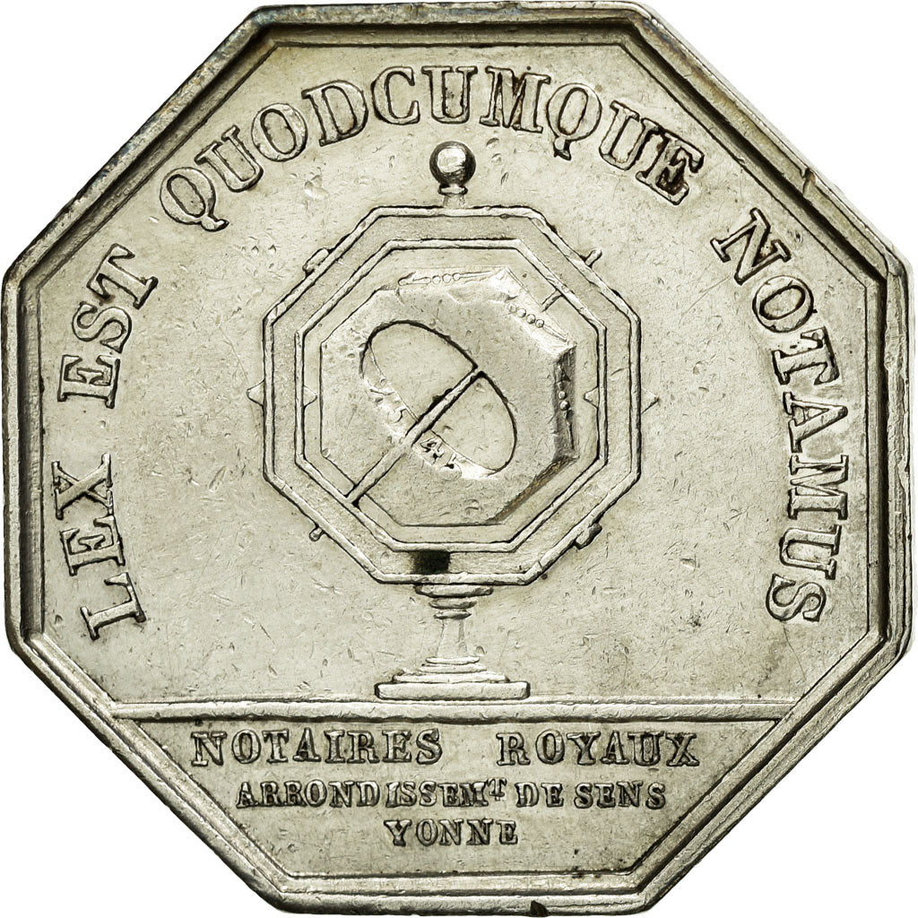 France, Token, Notary, AU(55-58), Silver, Lerouge:389