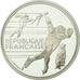 Moneta, Francja, Speed skaters, 100 Francs, 1990, BE, MS(65-70), Srebro, KM:980