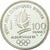 Moneta, Francja, Speed skaters, 100 Francs, 1990, BE, MS(65-70), Srebro, KM:980