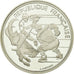 Moneta, Francja, Hockey players, 100 Francs, 1991, BE, MS(65-70), Srebro