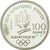 Moneta, Francja, Free-style skier, 100 Francs, 1990, BE, MS(65-70), Srebro
