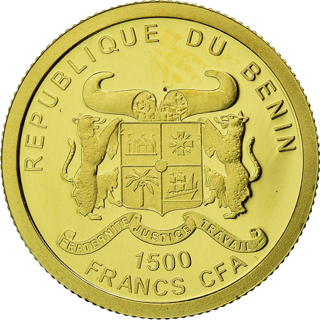 Monnaie, Benin, Charles de Gaulle, 1500 Francs CFA, 2010, Proof, FDC, Or