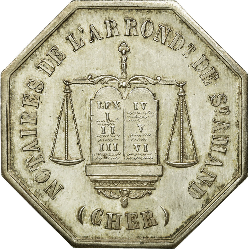 France, Token, Notary, AU(55-58), Silver, Lerouge:364