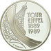 Coin, France, Tour Eiffel, 5 Francs, 1989, Paris, BE, MS(65-70), Silver, KM:968a