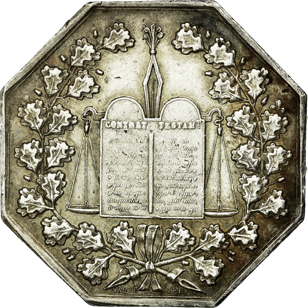 France, Token, Notary, EF(40-45), Silver, Lerouge:388