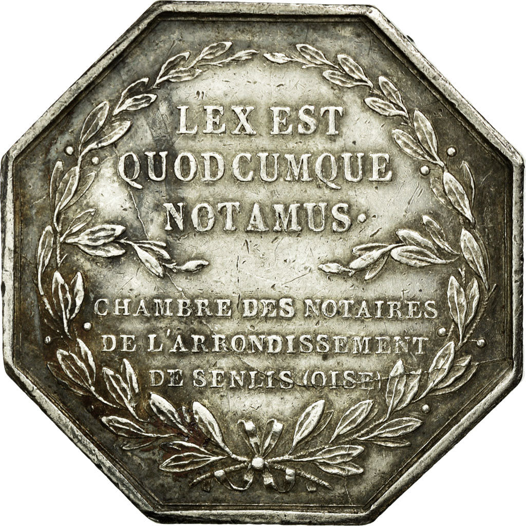 France, Token, Notary, EF(40-45), Silver, Lerouge:388