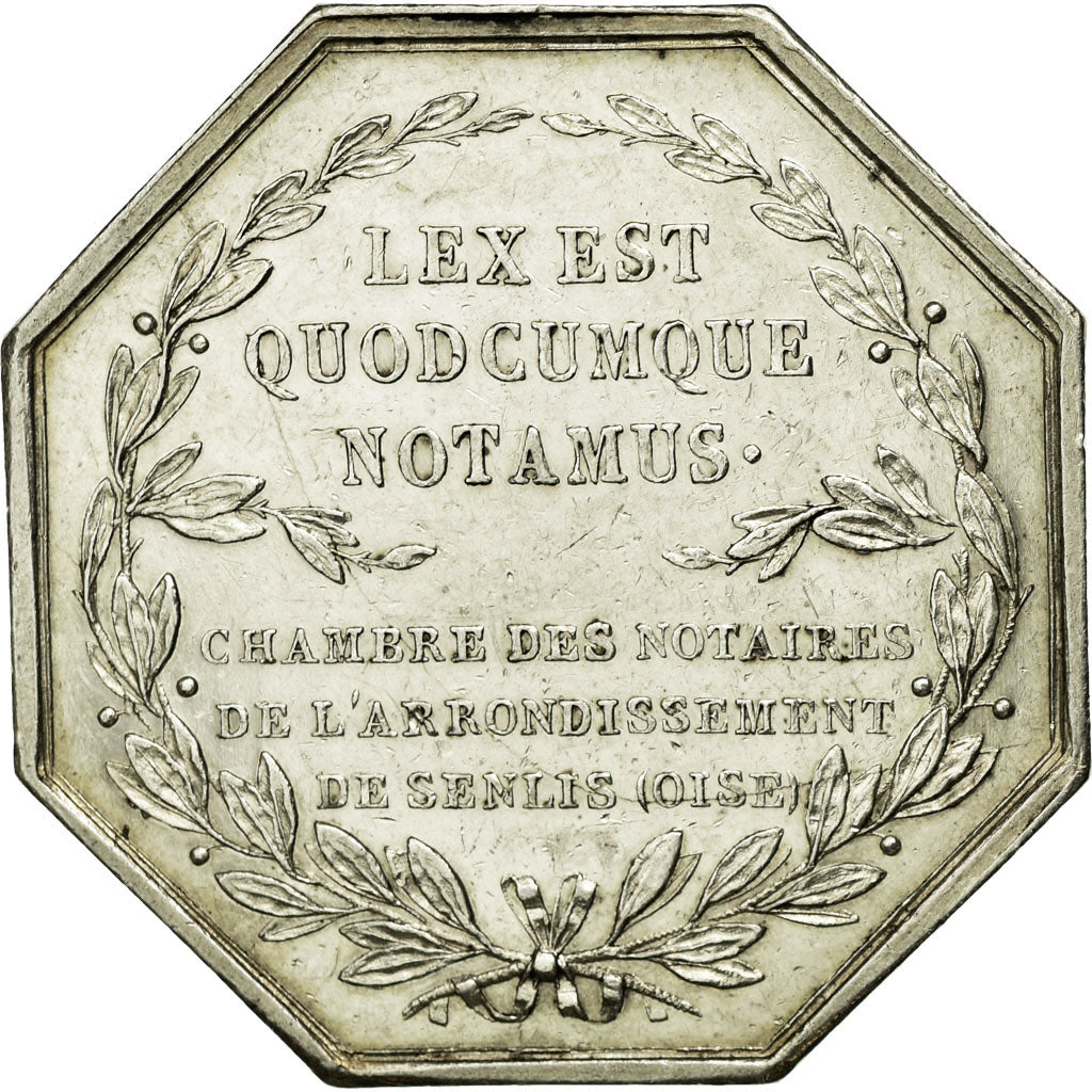 France, Token, Notary, AU(55-58), Silver, Lerouge:388