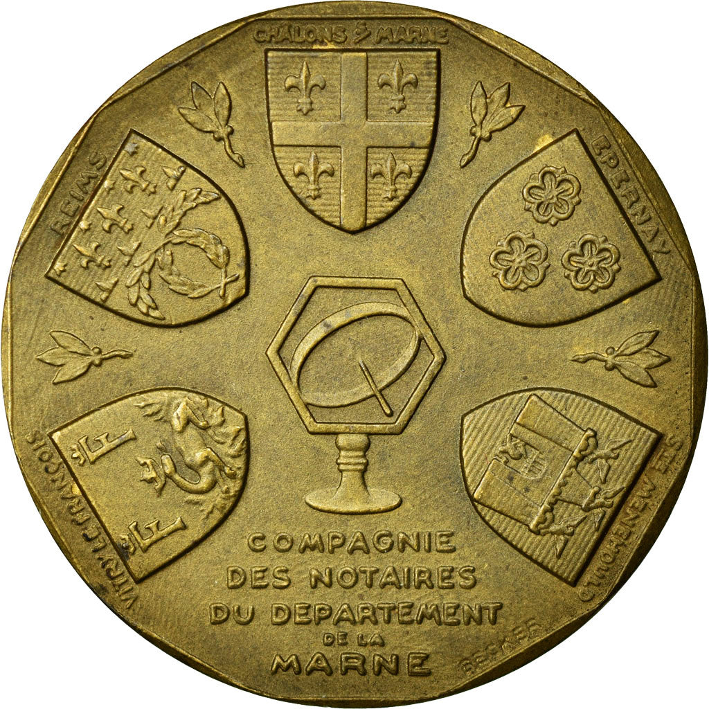 Francja, Token, Notariusz, AU(50-53), Bronze, Lerouge:477a