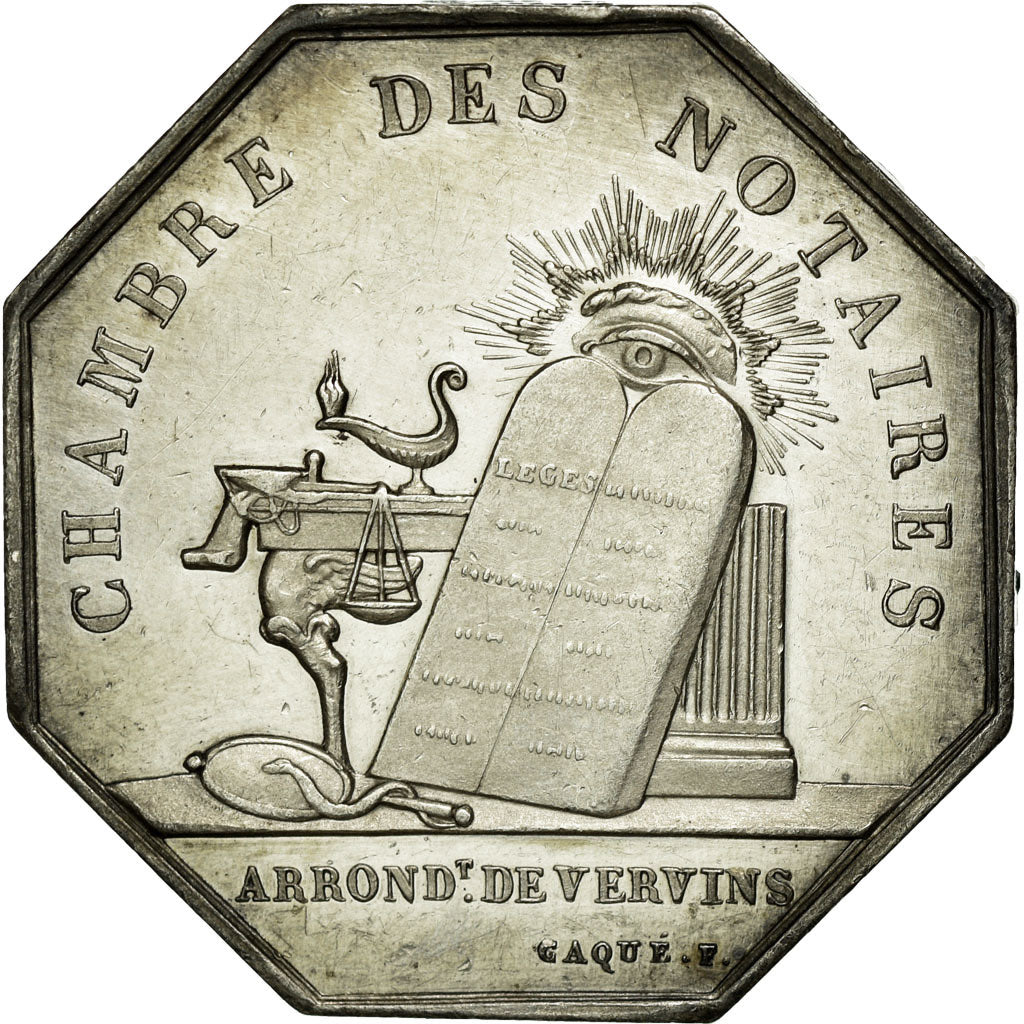 France, Token, Notary, AU(55-58), Silver, Lerouge:434