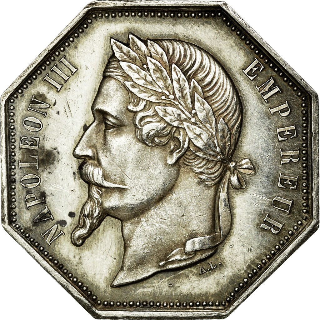 France, Token, Notary, 1862, AU(55-58), Silver, Lerouge:362