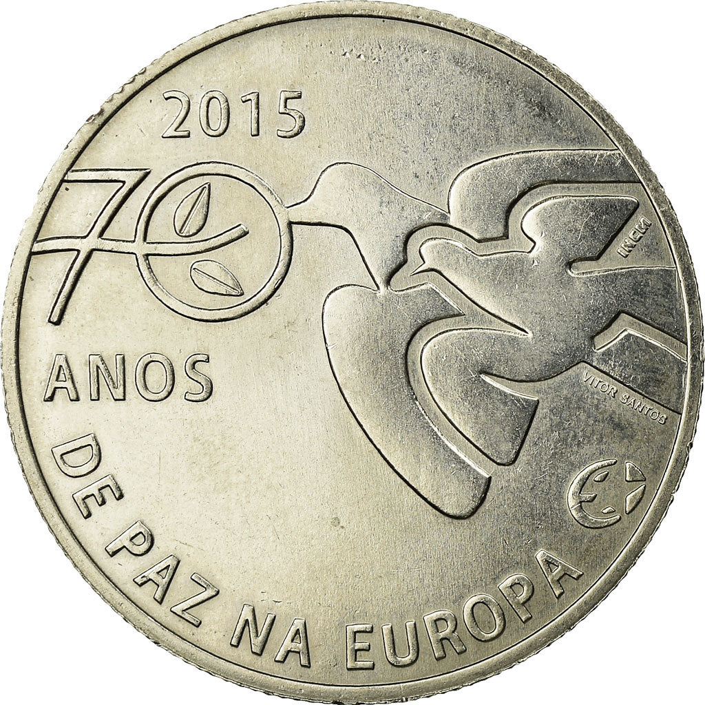 Portugal, 2-1/2 Euro, 2015, AU(55-58), Copper-nickel, KM:857