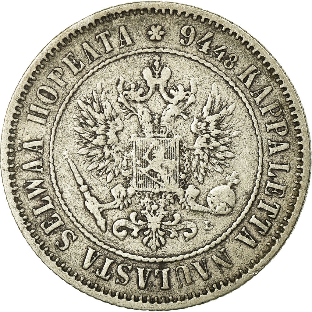 Münze, Finnland, Nicholas II, Markka, 1893, SS, Silber, KM:3.2