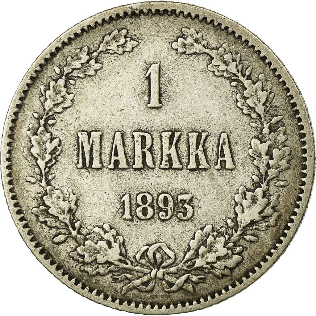 Münze, Finnland, Nicholas II, Markka, 1893, SS, Silber, KM:3.2