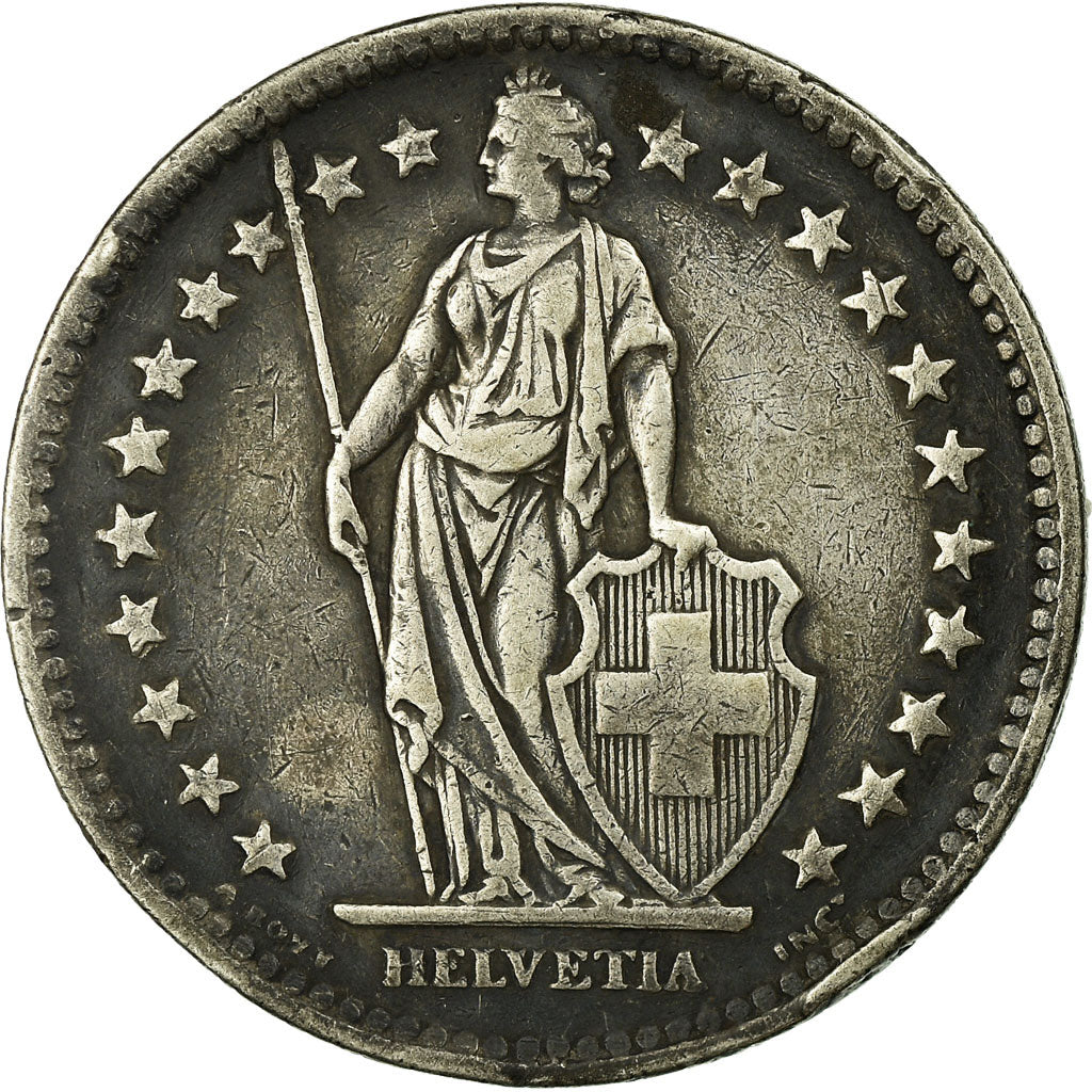 Moneta, Svizzera, 2 Francs, 1944, Bern, BB, Argento, KM:21