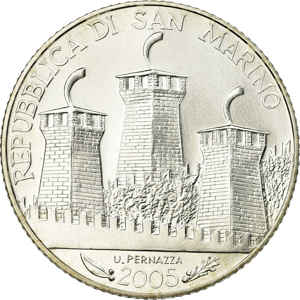 San Marino, 5 Euro, Antonio Onofri, 2005, Rome, MS(60-62), Srebro, KM:468