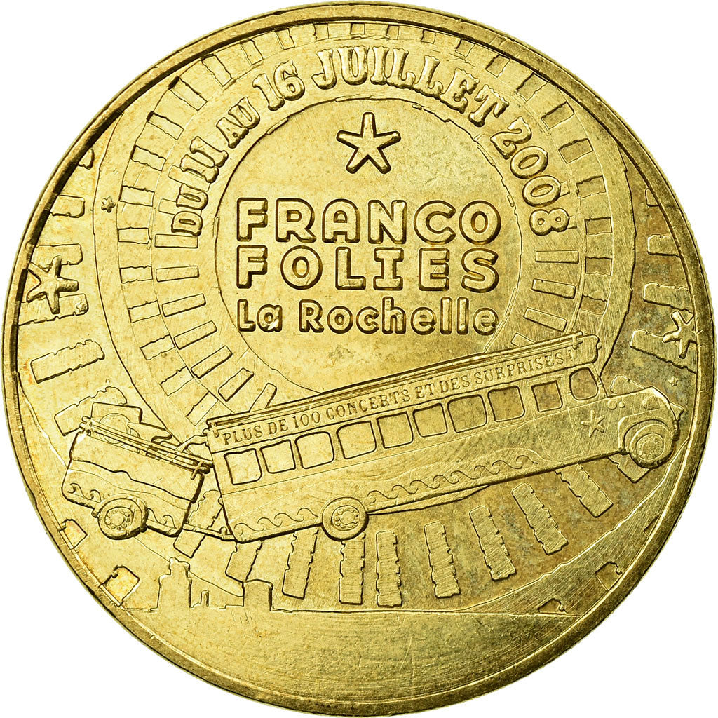 France, Token, La Rochelle - Francofolies, 2008, MDP, EF(40-45), Cupro-nickel