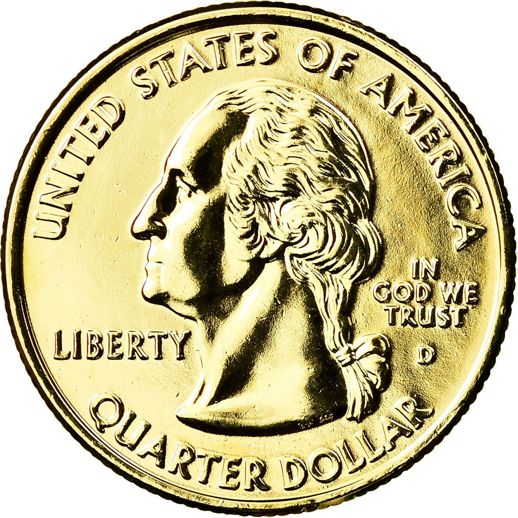 Coin, United States, South Carolina, Quarter, 2000, U.S. Mint, Denver, golden