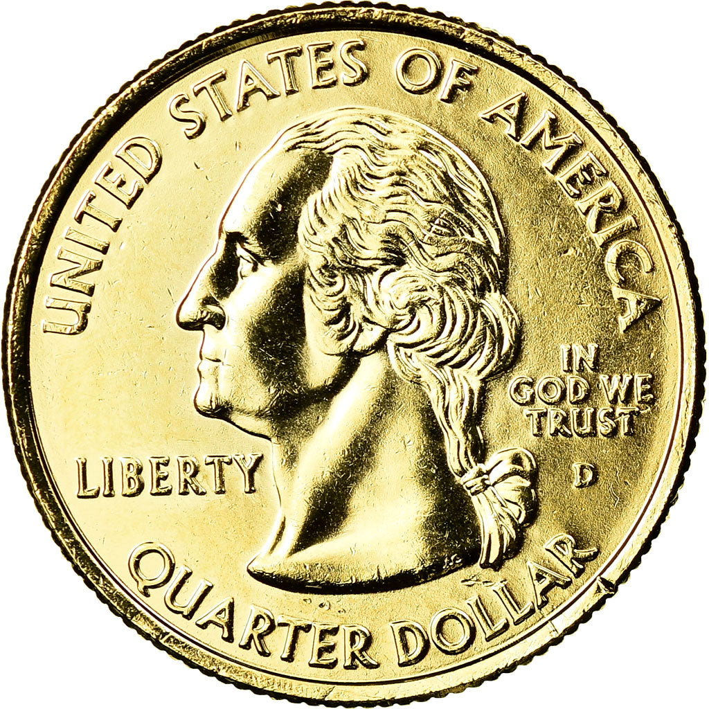 Coin, United States, Utah, Quarter, 2007, U.S. Mint, Denver, golden, MS(63)