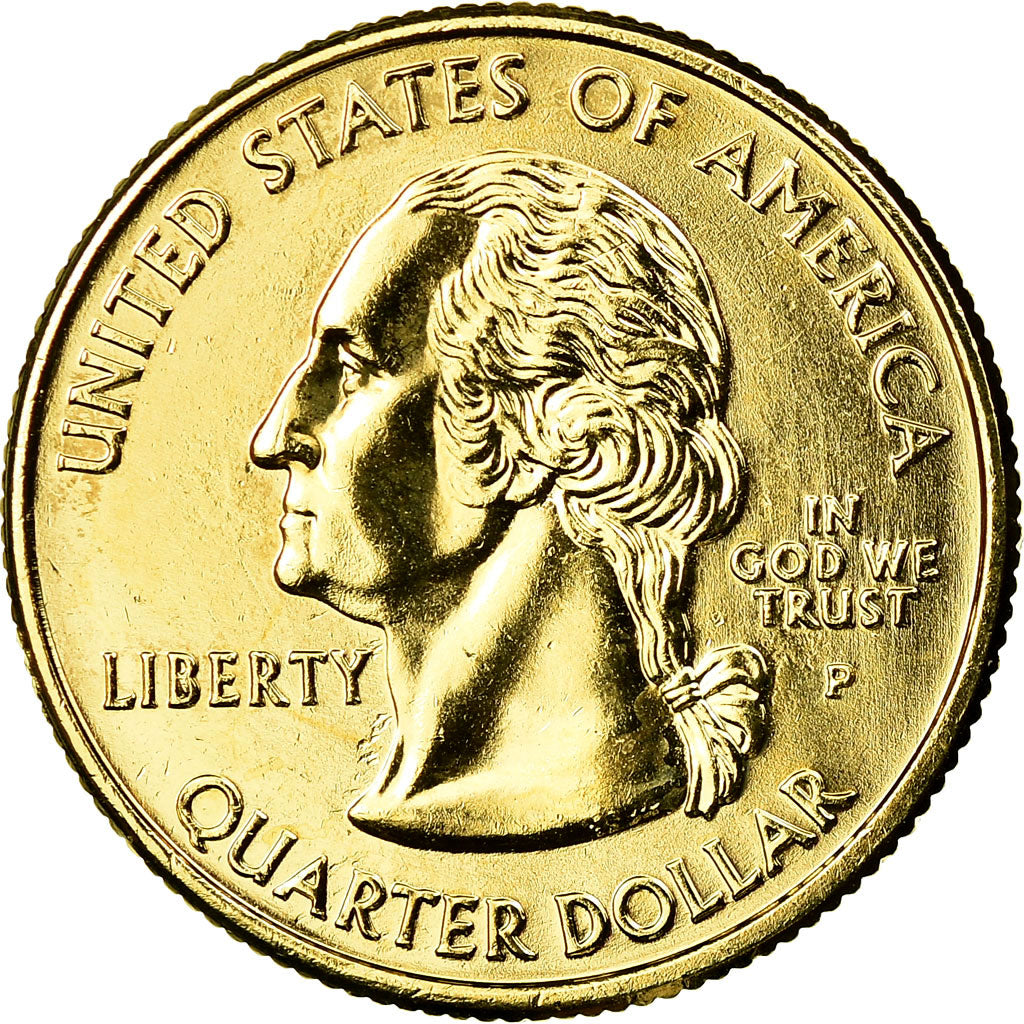Moneta, USA, Nebraska, Quarter, 2006, U.S. Mint, Philadelphia, golden
