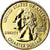 Coin, United States, Illinois, Quarter, 2003, U.S. Mint, Philadelphia, golden