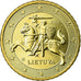 Litwa, 50 Euro Cent, 2015, MS(65-70), Mosiądz