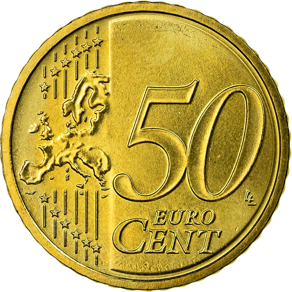 ALEMANIA - REPÚBLICA FEDERAL, 50 Euro Cent, 2008, SC, Latón, KM:256
