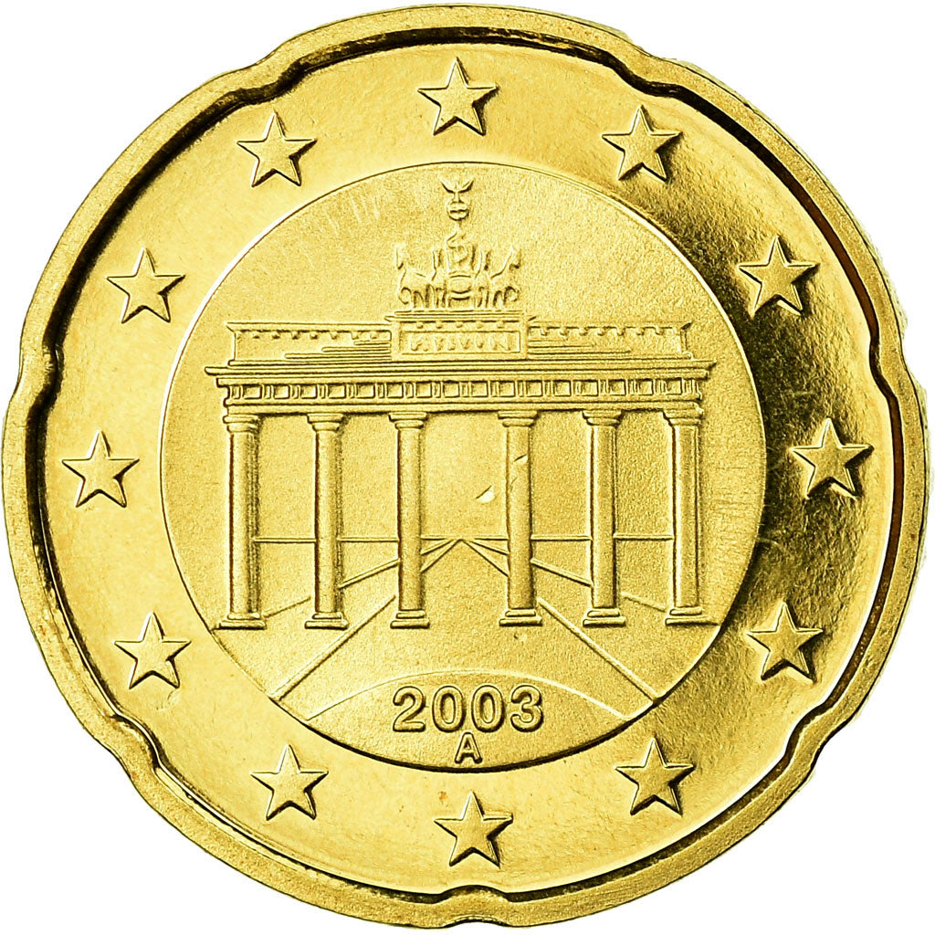 Bundesrepublik Deutschland, 20 Euro Cent, 2003, Proof, STGL, Messing, KM:211
