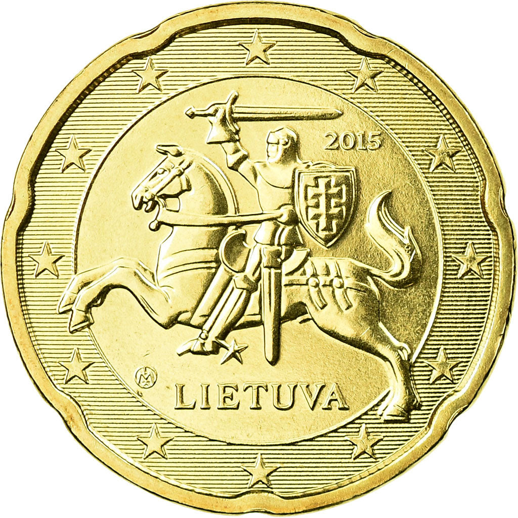 Lituania, 20 Euro Cent, 2015, SC, Latón