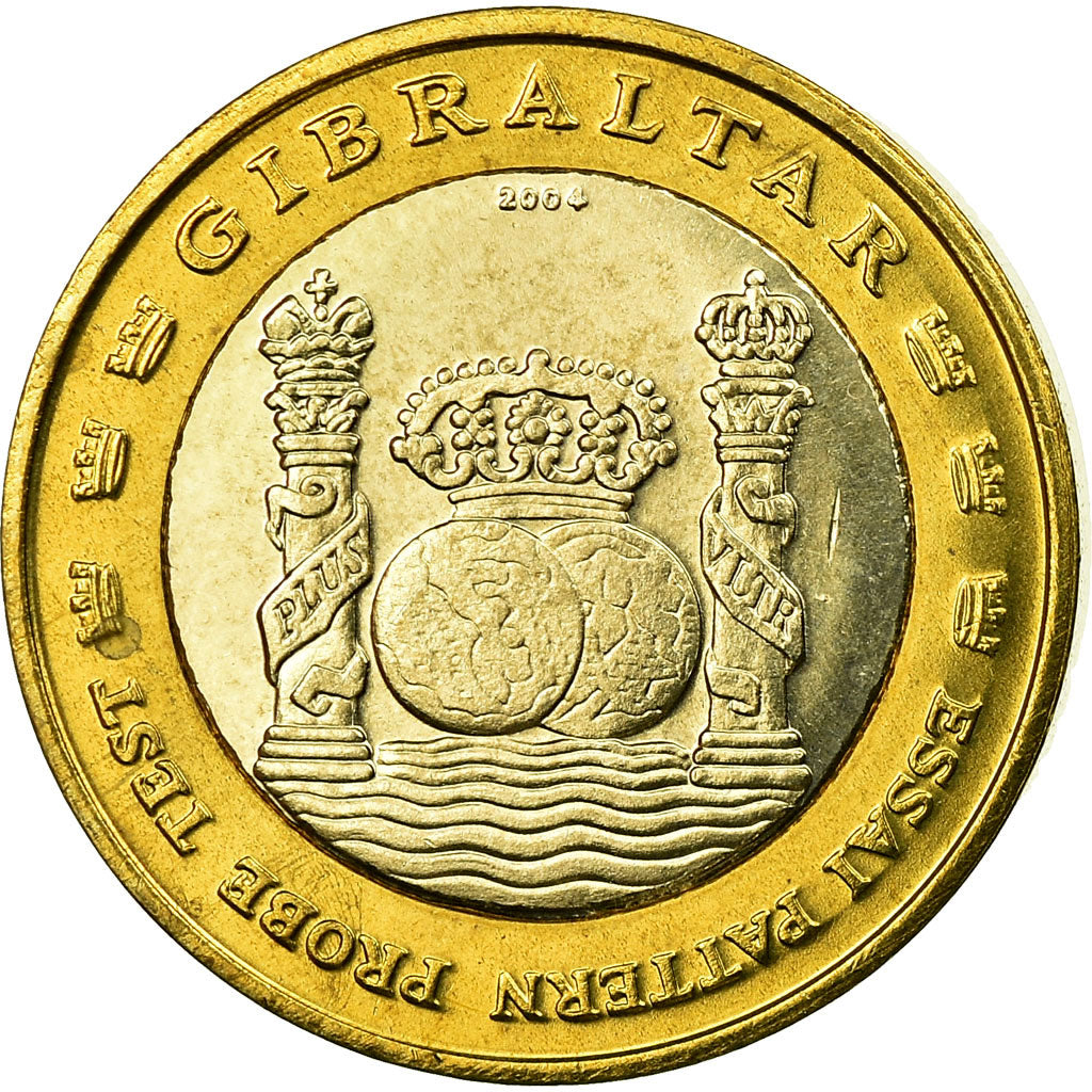 Gibraltar, Fantasy euro patterns, Euro, 2004, MS(65-70), Bimetaliczny