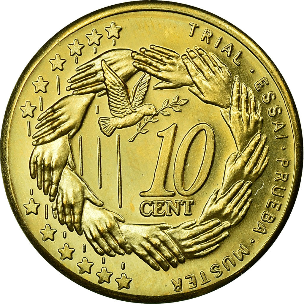 Verenigd Koninkrijk, Fantasy euro patterns, 10 Euro Cent, 2003, UNC-, Tin