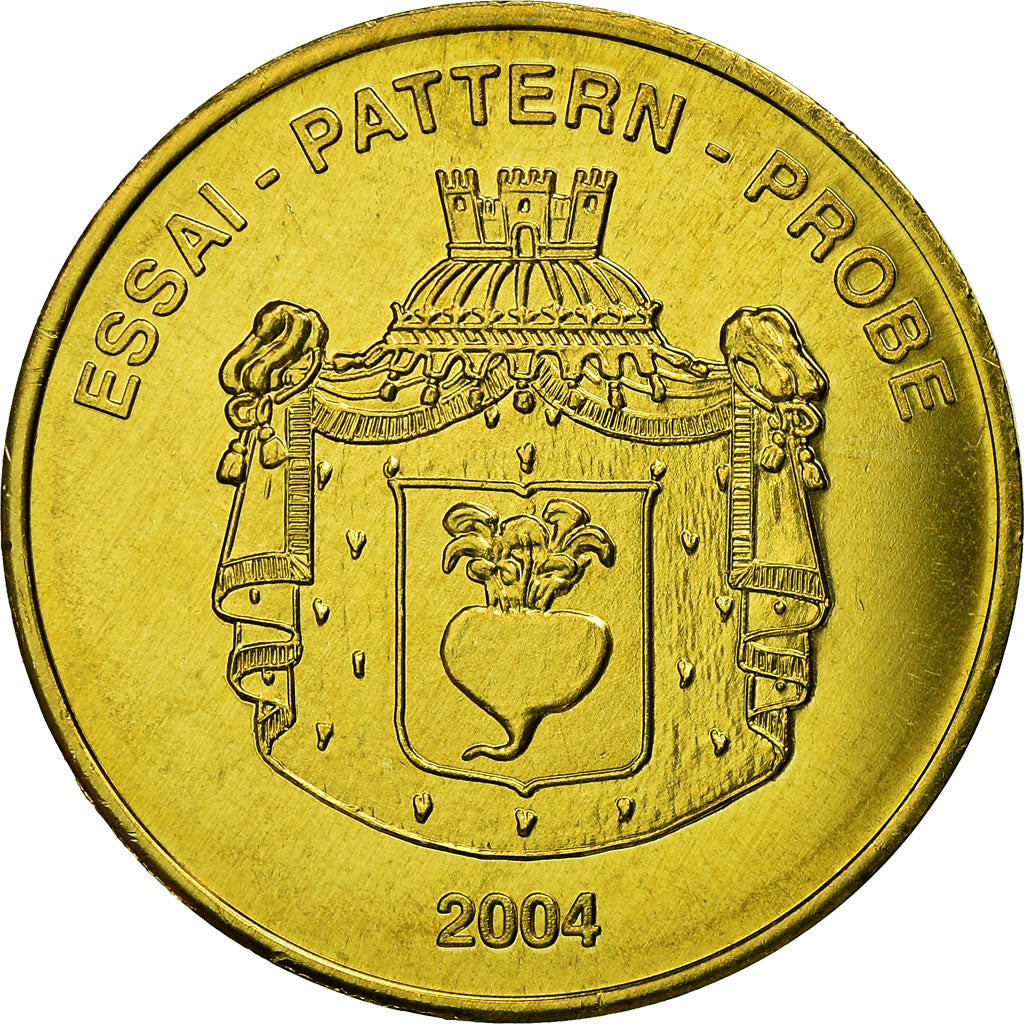 Liechtenstein, Fantasy euro patterns, 50 Euro Cent, 2004, MS(63), Brass