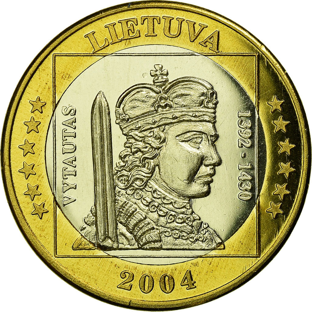 Lithouwen, Fantasy euro patterns, Euro, 2004, UNC-, Bi-Metallic