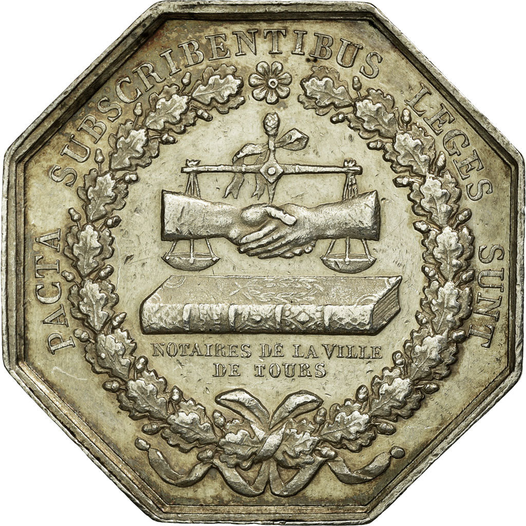 France, Token, Notary, AU(55-58), Silver, Lerouge:405