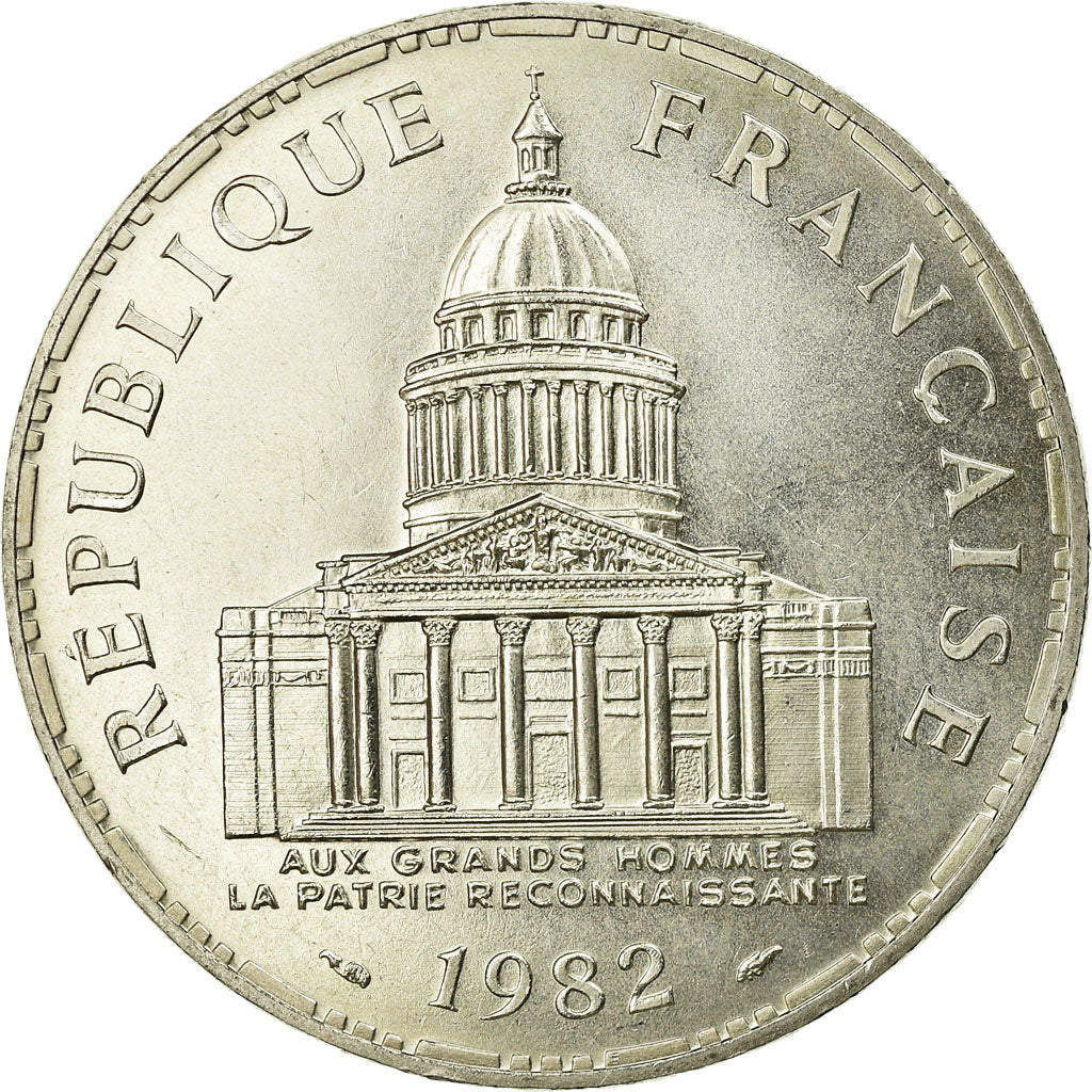 Coin, France, Panthéon, 100 Francs, 1982, Paris, AU(55-58), Silver, KM:951.1
