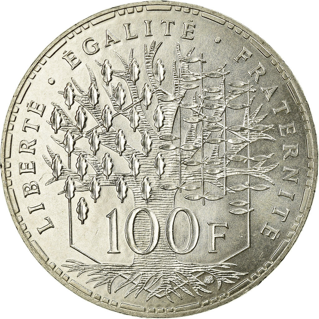 Coin, France, Panthéon, 100 Francs, 1982, Paris, AU(55-58), Silver, KM:951.1