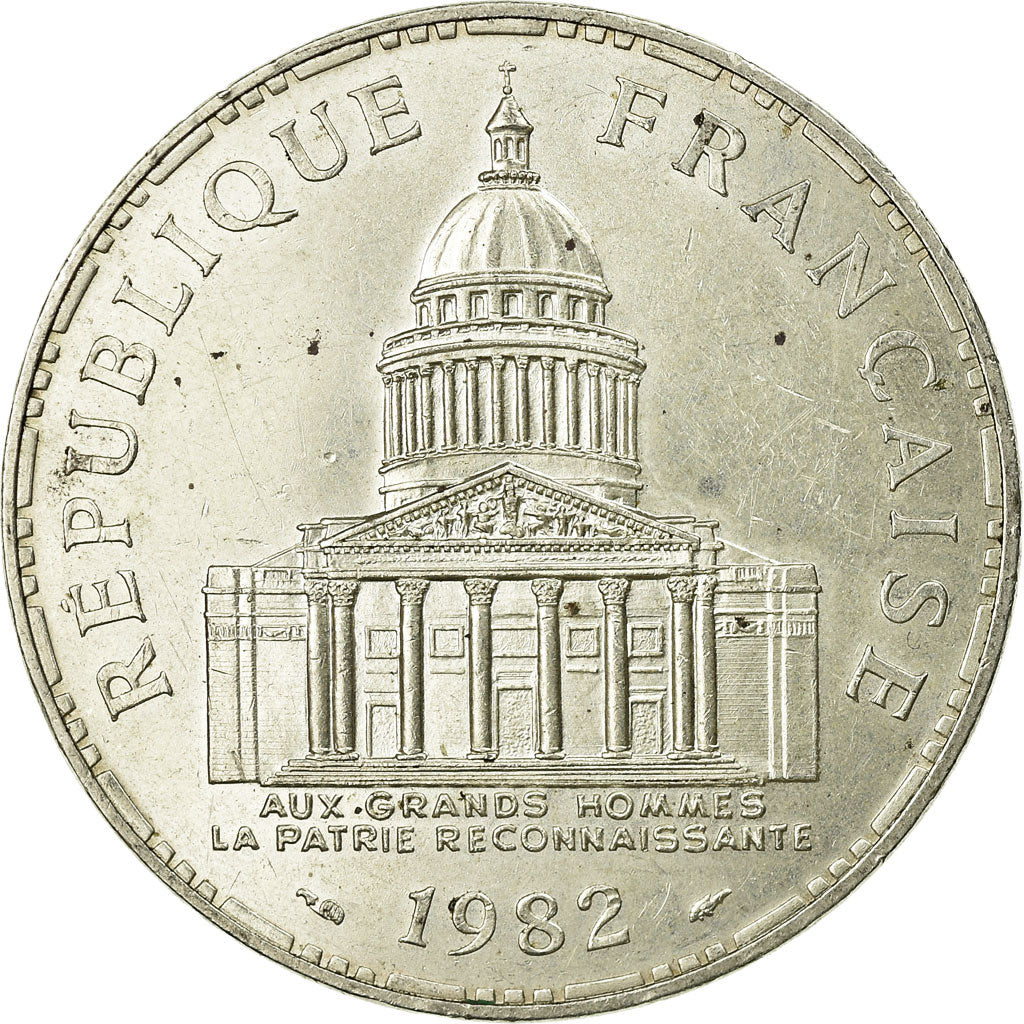 Moneta, Francia, Panthéon, 100 Francs, 1982, Paris, BB, Argento, KM:951.1