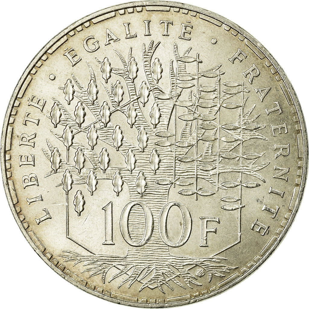 Moneta, Francja, Panthéon, 100 Francs, 1983, Paris, EF(40-45), Srebro