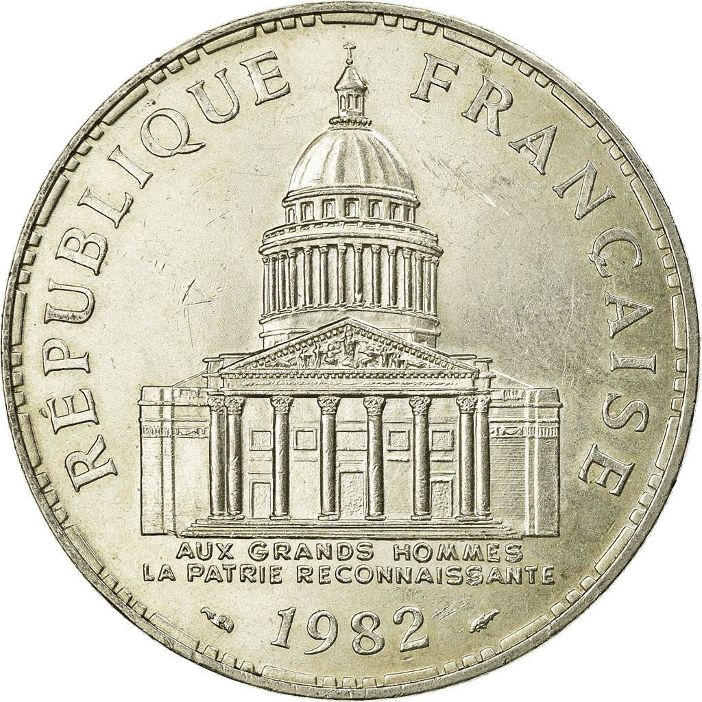 Coin, France, Panthéon, 100 Francs, 1982, Paris, AU(55-58), Silver, KM:951.1