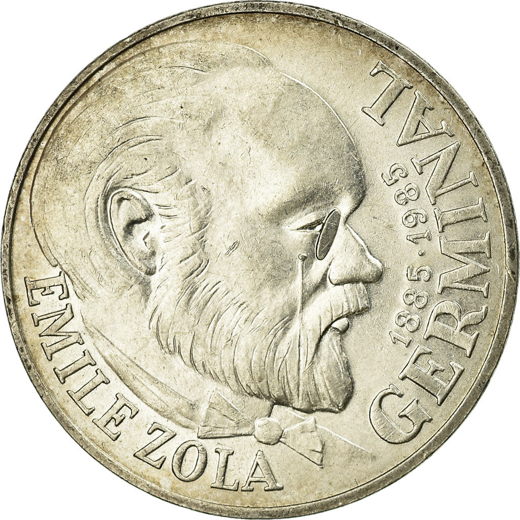 Munten, Frankrijk, Germinal, 100 Francs, 1985, PR, Zilver, KM:957, Gadoury:900