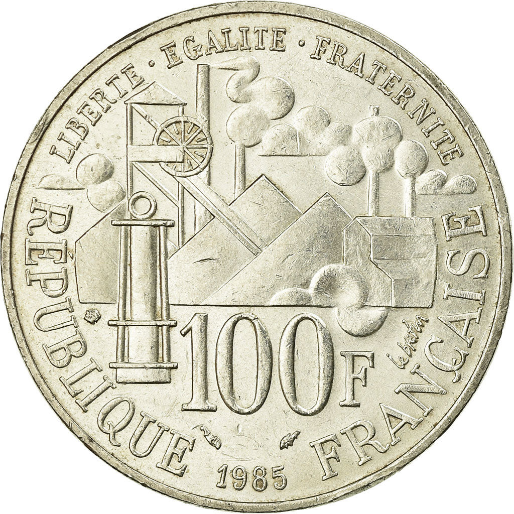 Moneta, Francia, Germinal, 100 Francs, 1985, BB, Argento, KM:957, Gadoury:900